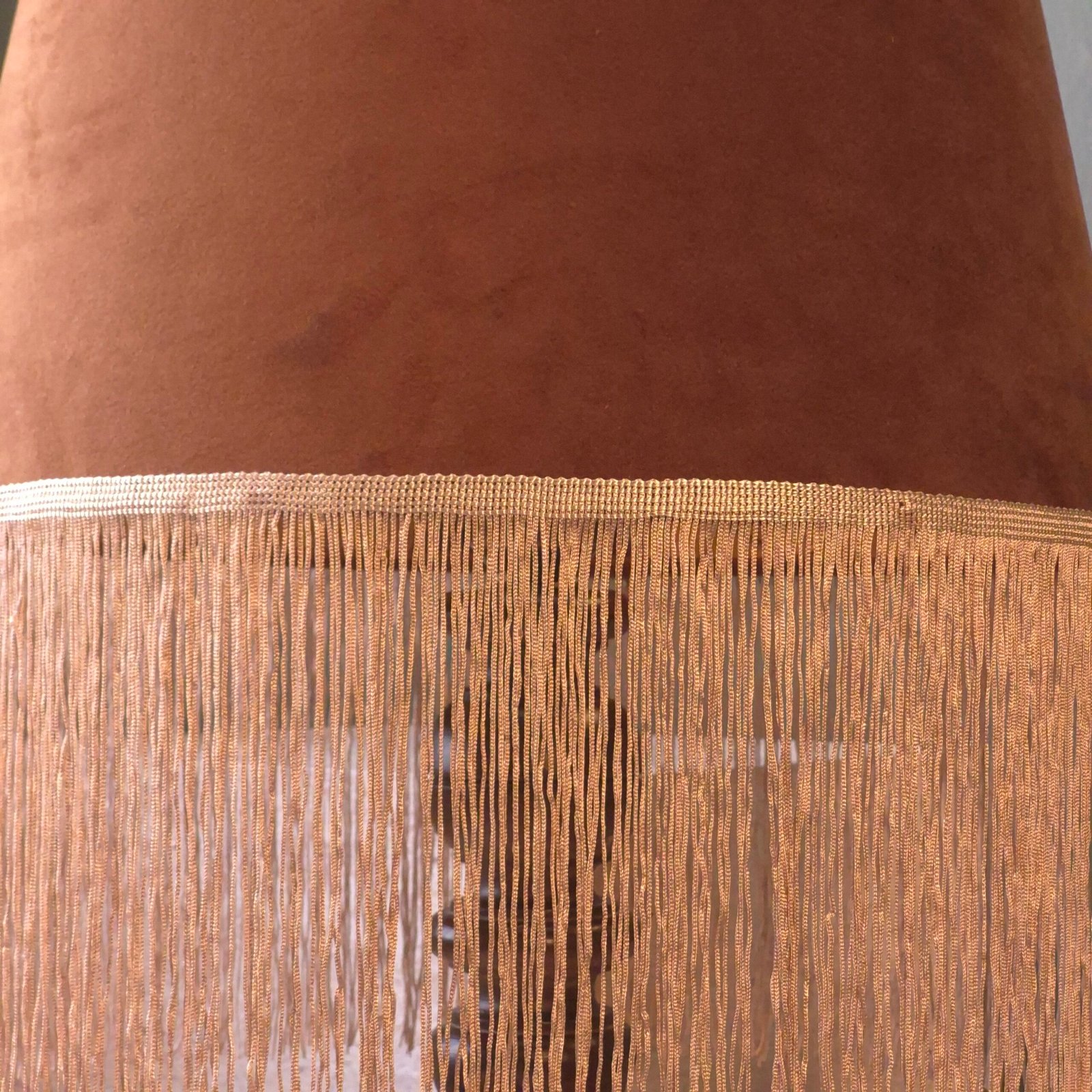 Kahverengi Kadife Püsküllü Velvet Mocha Tassel - Görsel 3
